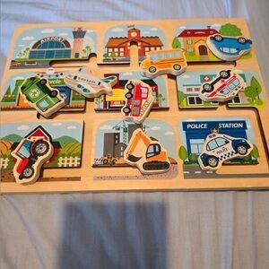 Puzzle cars and vehicles kids toy